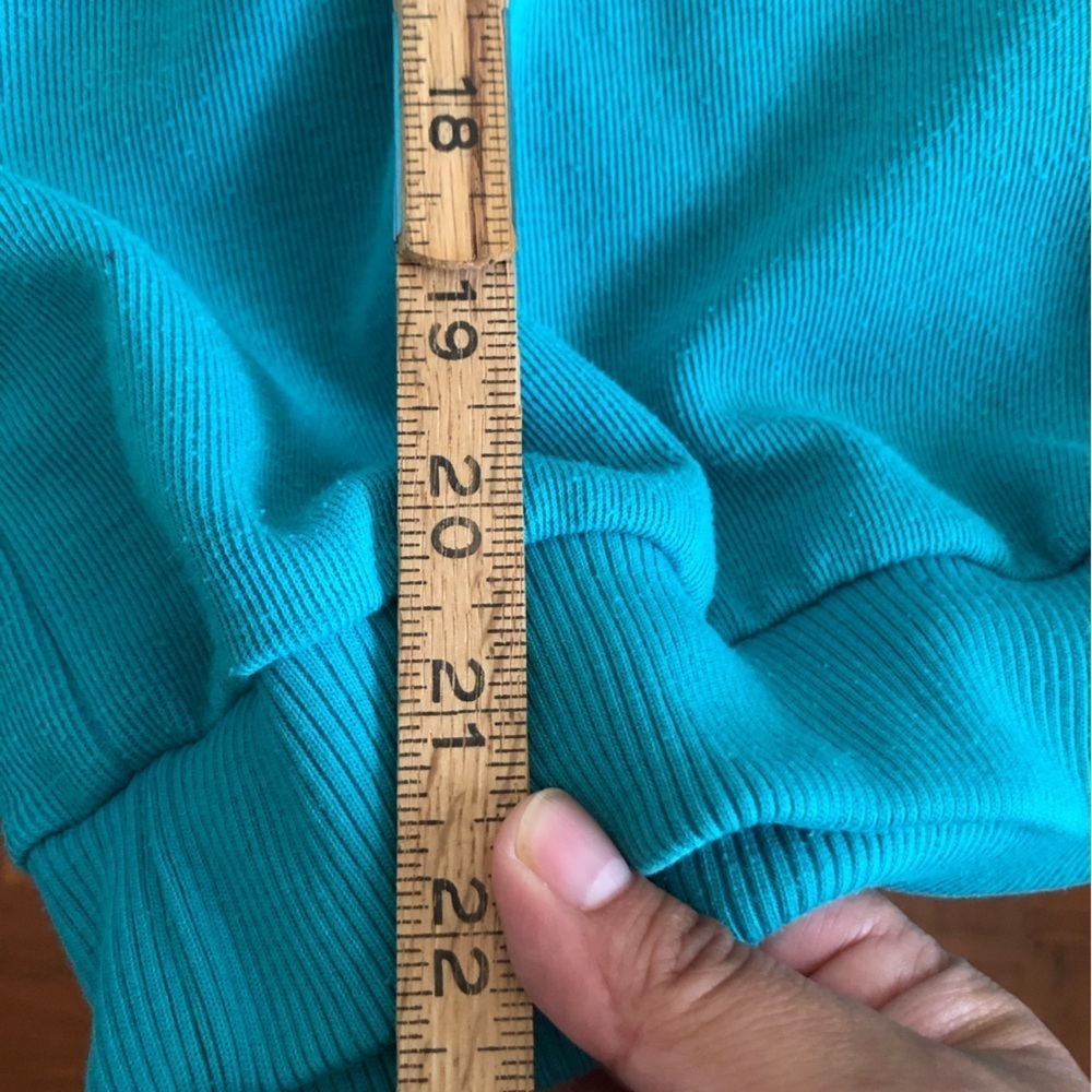 VTG MacGregor Teal and White Striped Polo Sweater Long Sleeve Mens Large - Picture 6 of 9